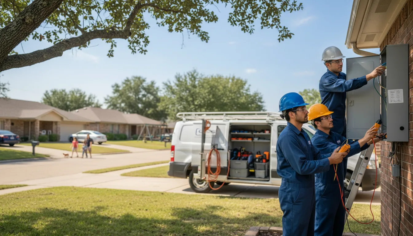 Certified electrician providing emergency electrical services in Bloomburg, TX